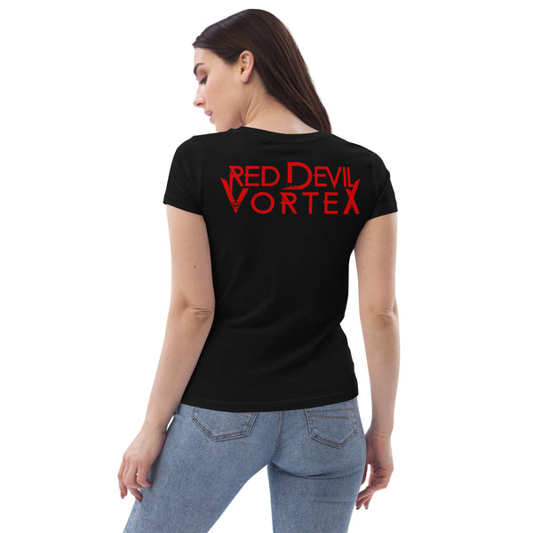 "Red Devil Vortex" Women's fitted T-Shirt