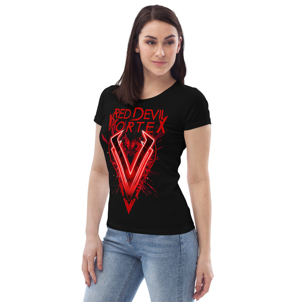 "Red Devil Vortex" Women's fitted T-Shirt